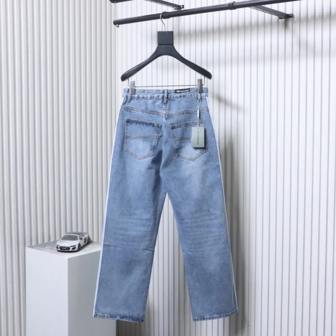Back BLCG x AD Three-Stripe Washed Wide-Leg Jeans