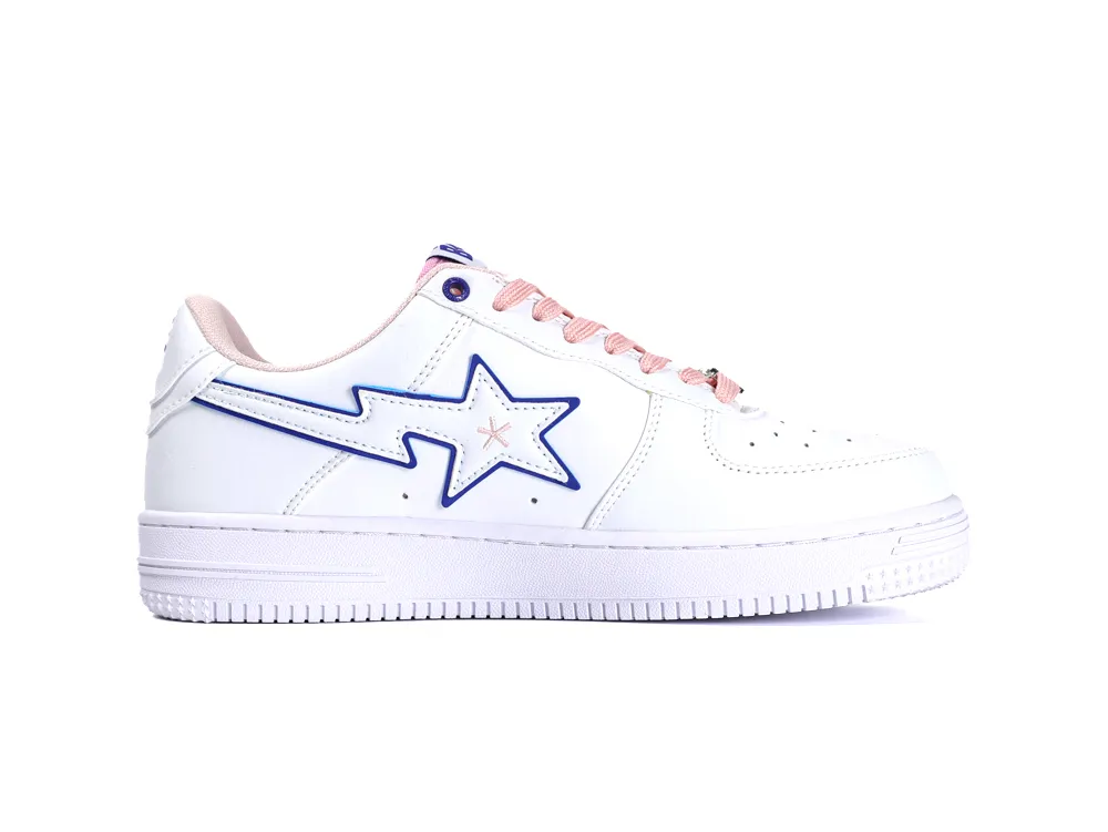 A Bathing Ape Bape Sta BAPY White Pink Right Side View