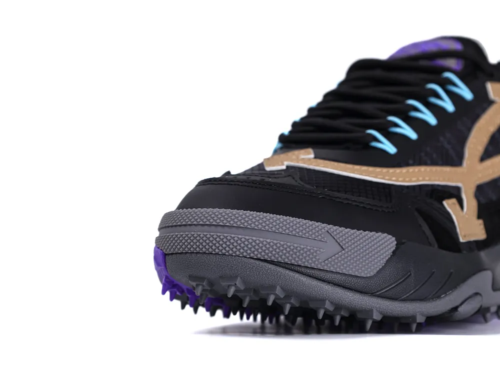 Off-White Odsy 2000 Sneakers Black Purple Front Toe Detail