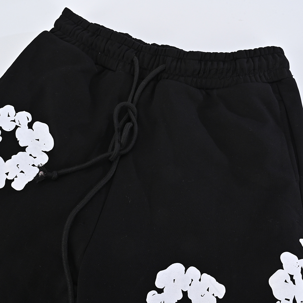 Denim Tears Cotton Wreath Sweatpants ’Black‘