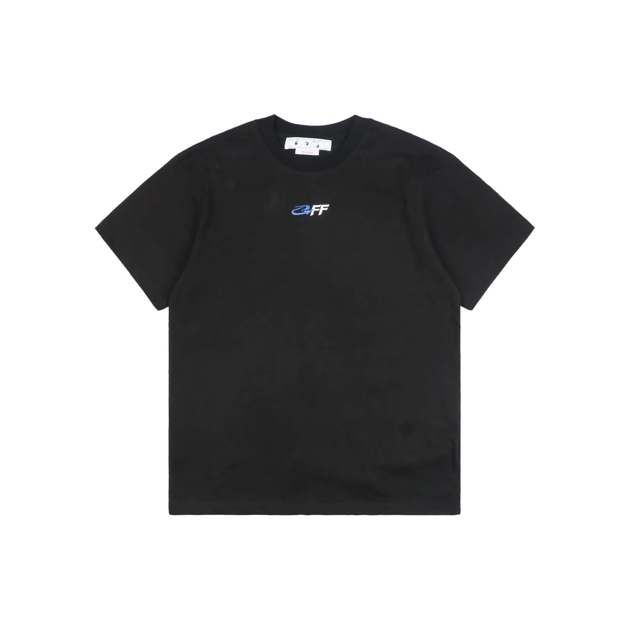 Off-White “Exactly the Opposite” Blue Arrow Embroidered T-Shirt