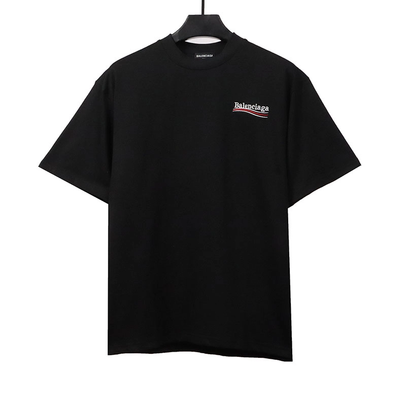Balenciaga Classic Black White Letter Logo Print T-shirt