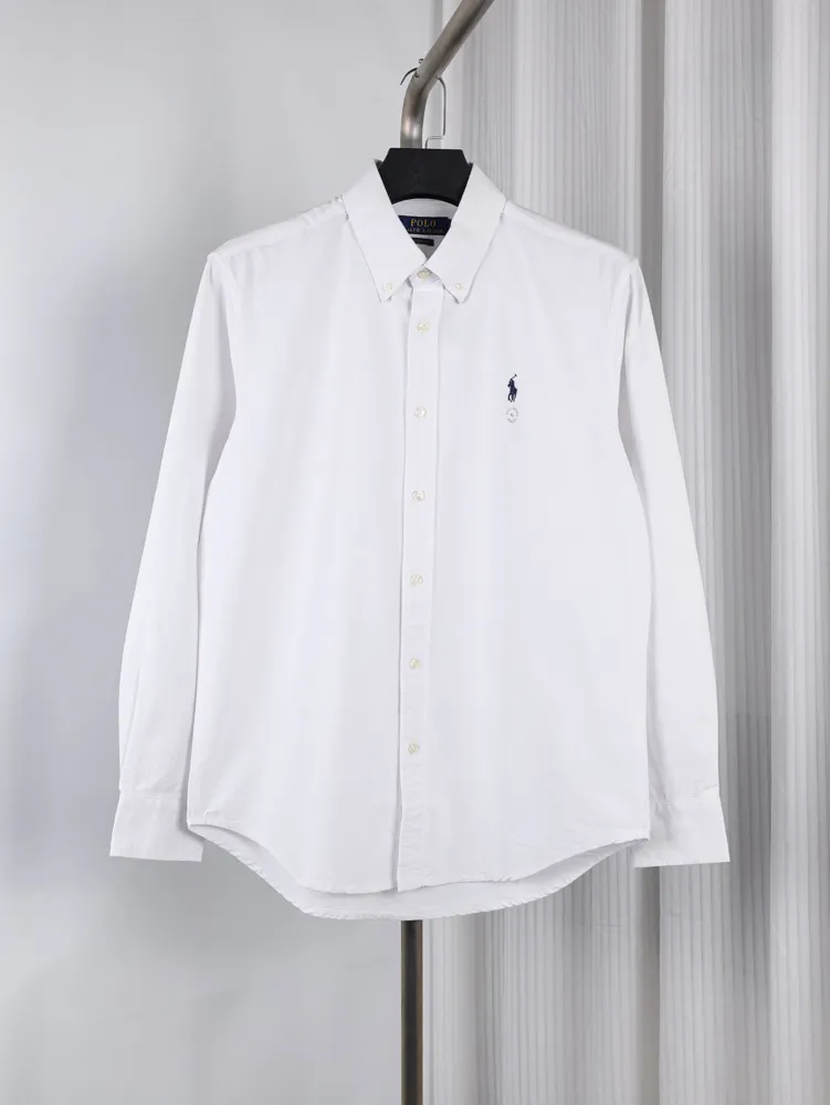 RL Pony Oxford Cotton Button Down Long Sleeve Shirt