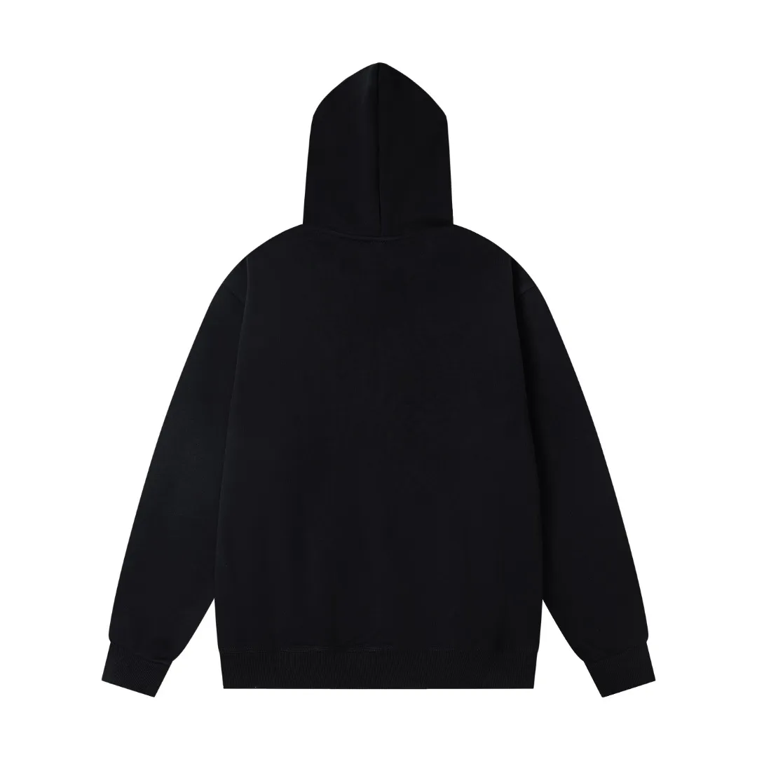 Back Stussy Embroidered Logo Pullover Hoodie