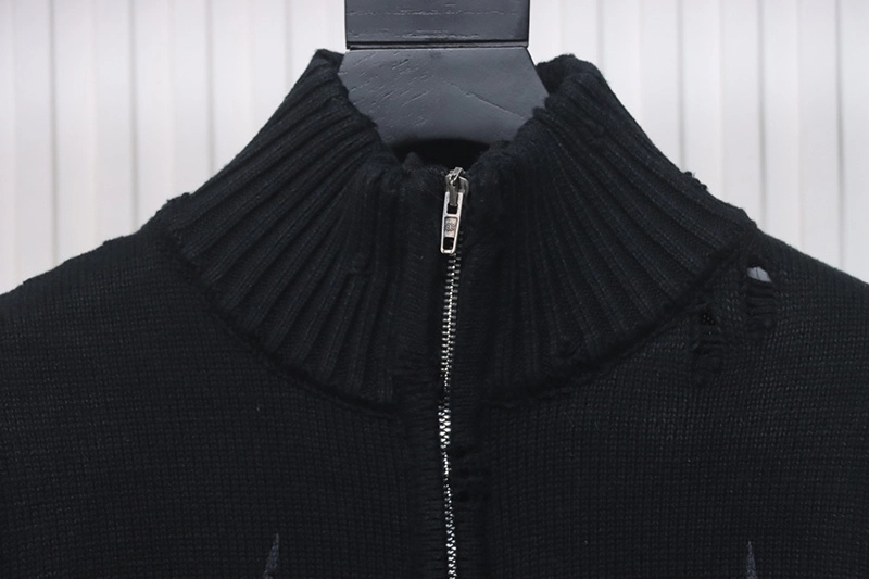 Flame Totem Zip-up Cardigan