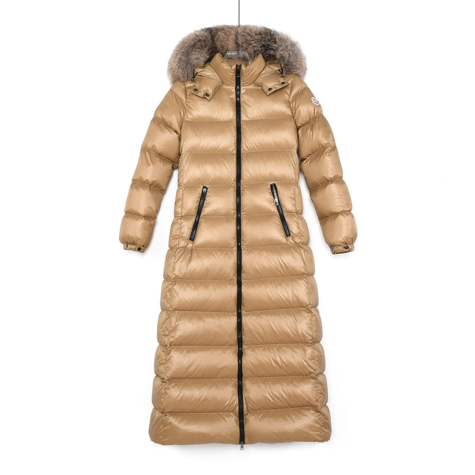 Mcler Hudson Fur Trim Long Hooded Down Jacket
