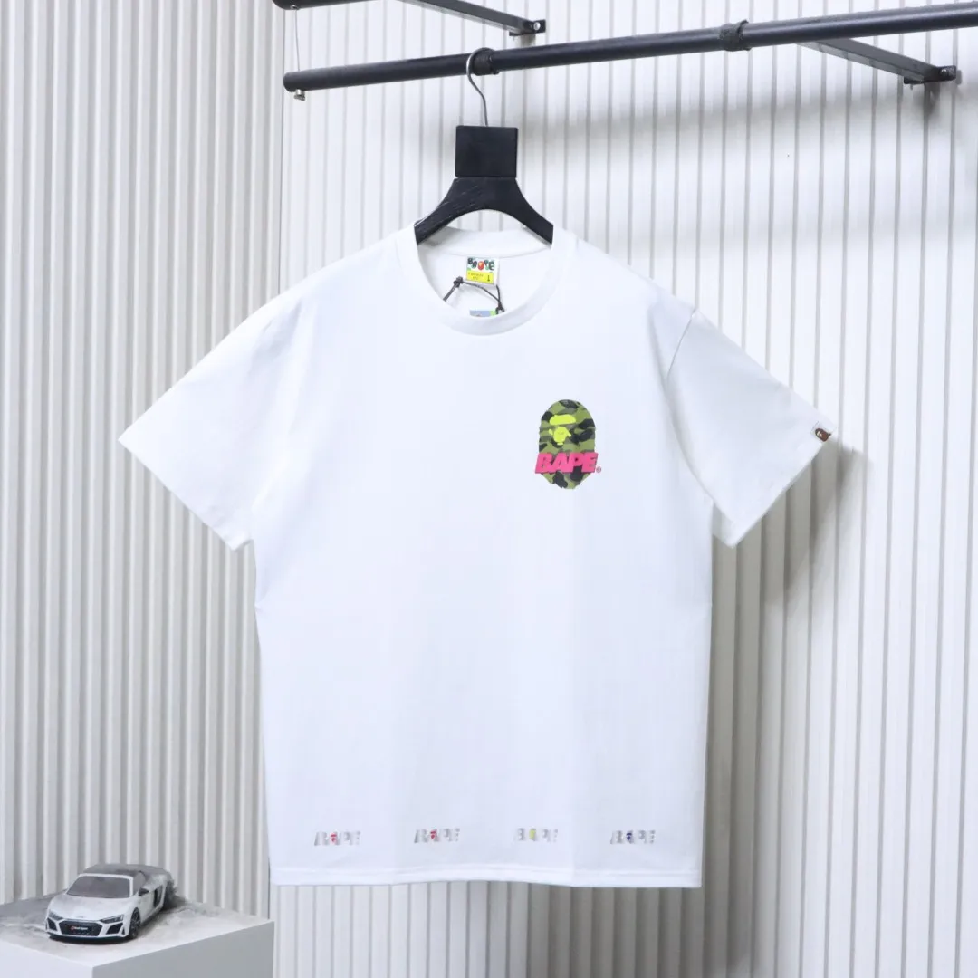 BAPE Reflective Letter Triple Ape Head Camo T-Shirt
