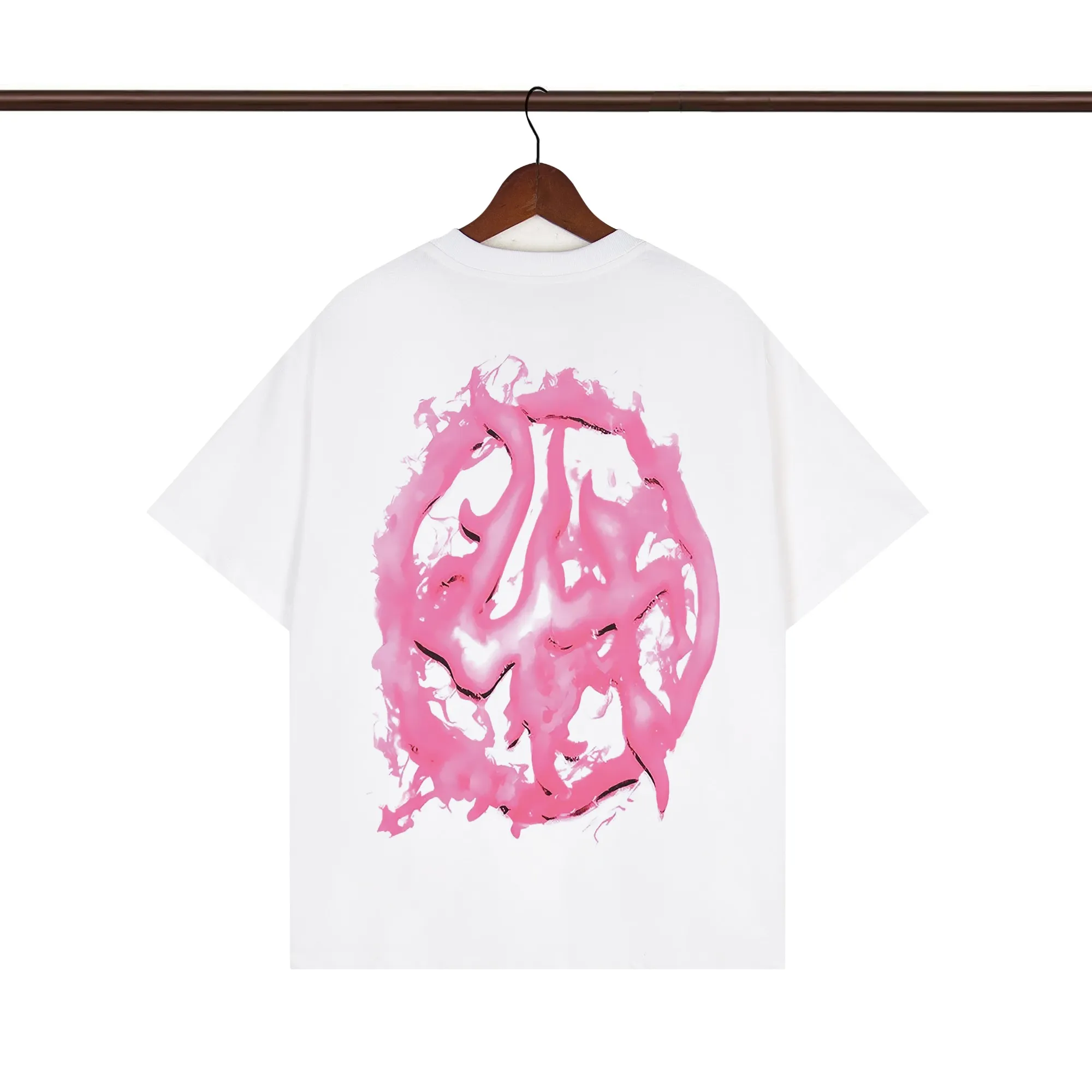 Back of That’s A Awful Lot Of Cough Syrup Pink Flame Skull Graphic T-Shirt Color White