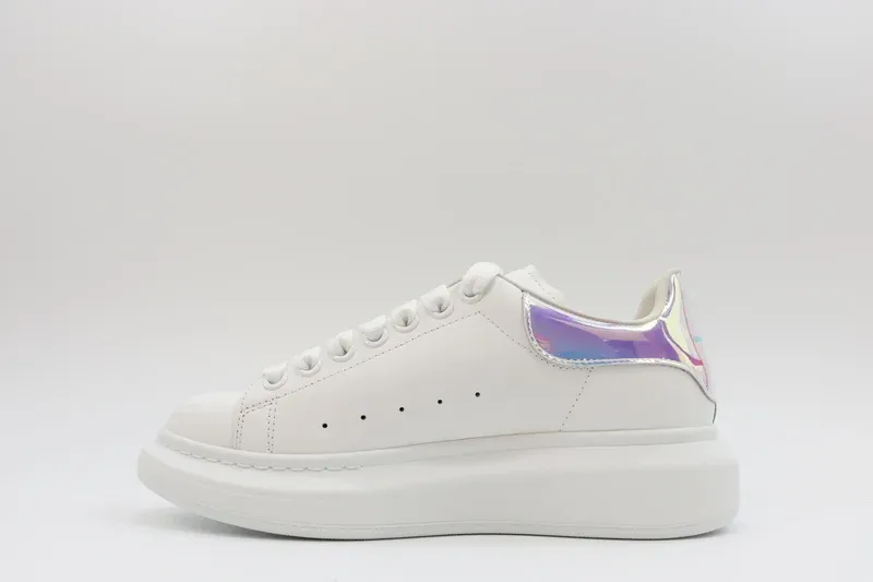 ALEXANDER MCQUEEN LEATHER PLATFORM TRAINERS SNEAKERS-LASER