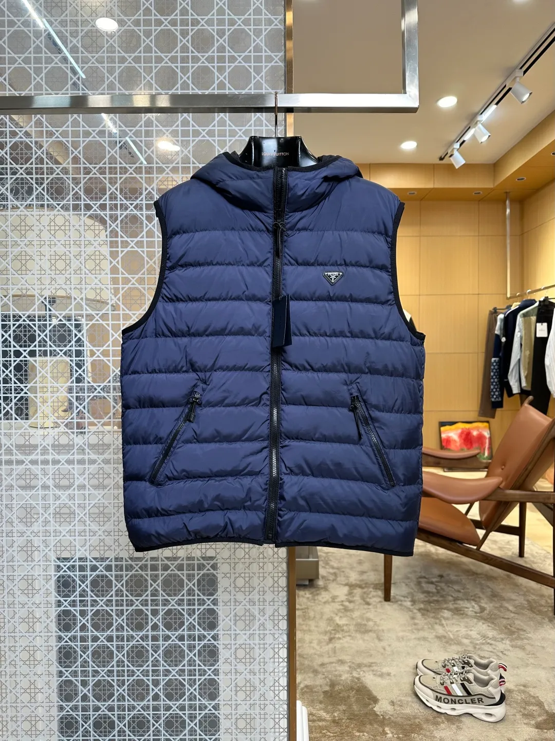 Logo Hooded Goose Down Vest