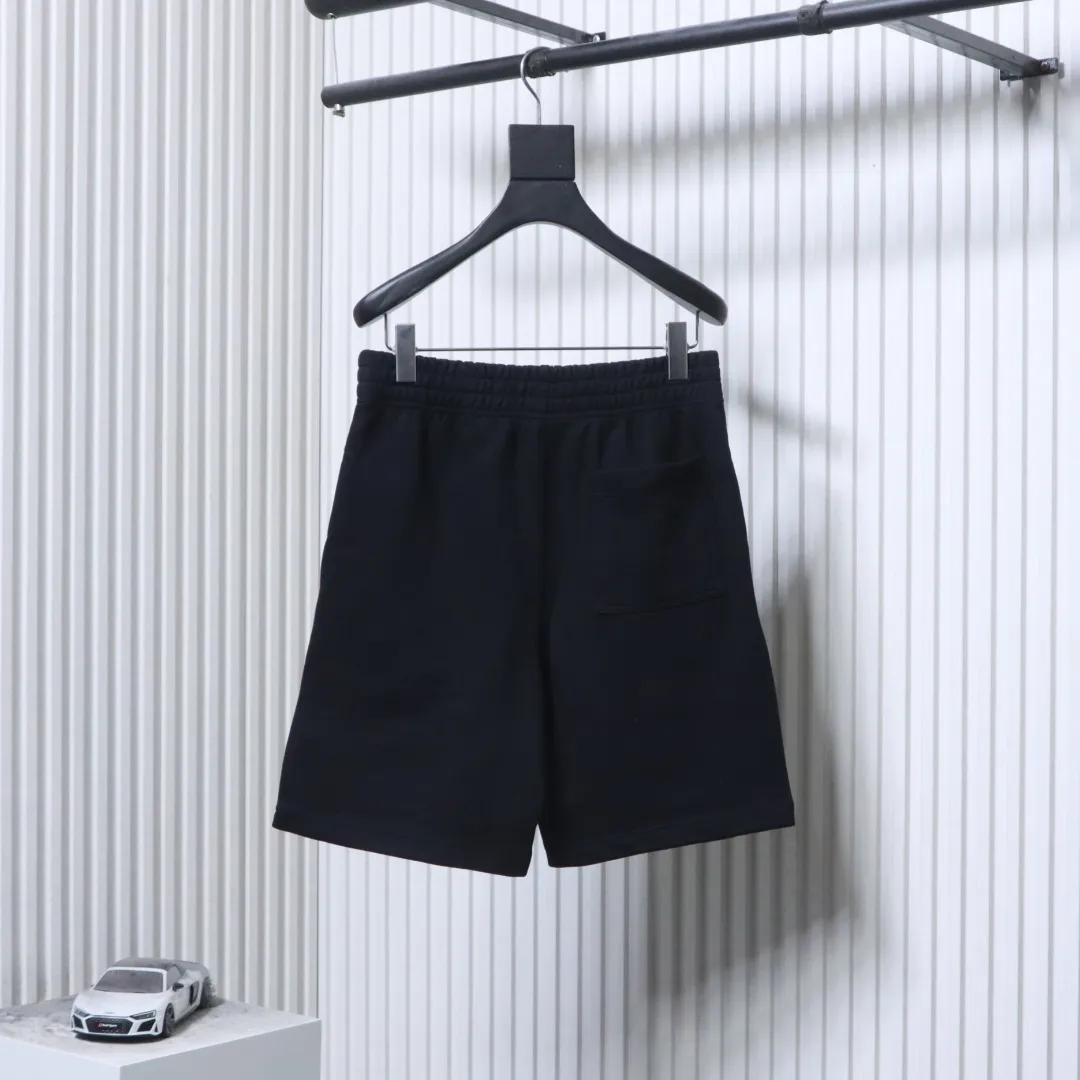 Back Flag Embroidered Cotton Sweat Shorts