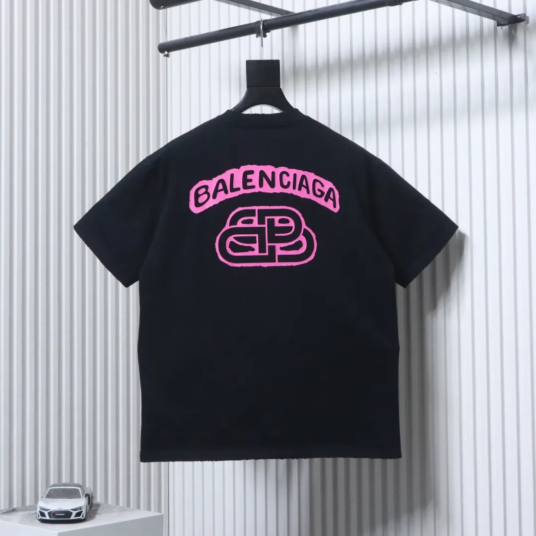 Back BLCG Graffiti Logo Distressed T-Shirt
