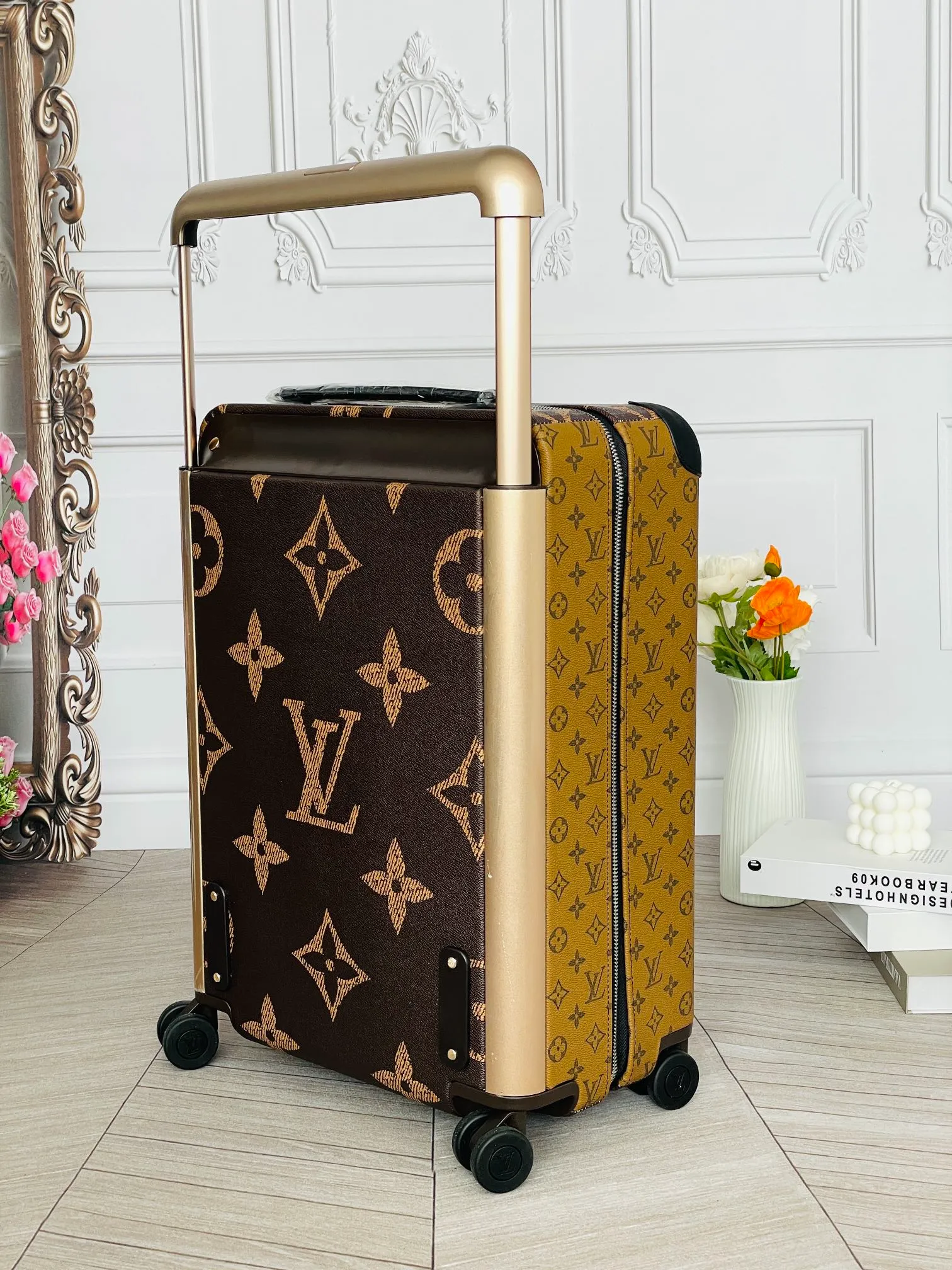 Brown Monogram Suitcase Three-Quarter View