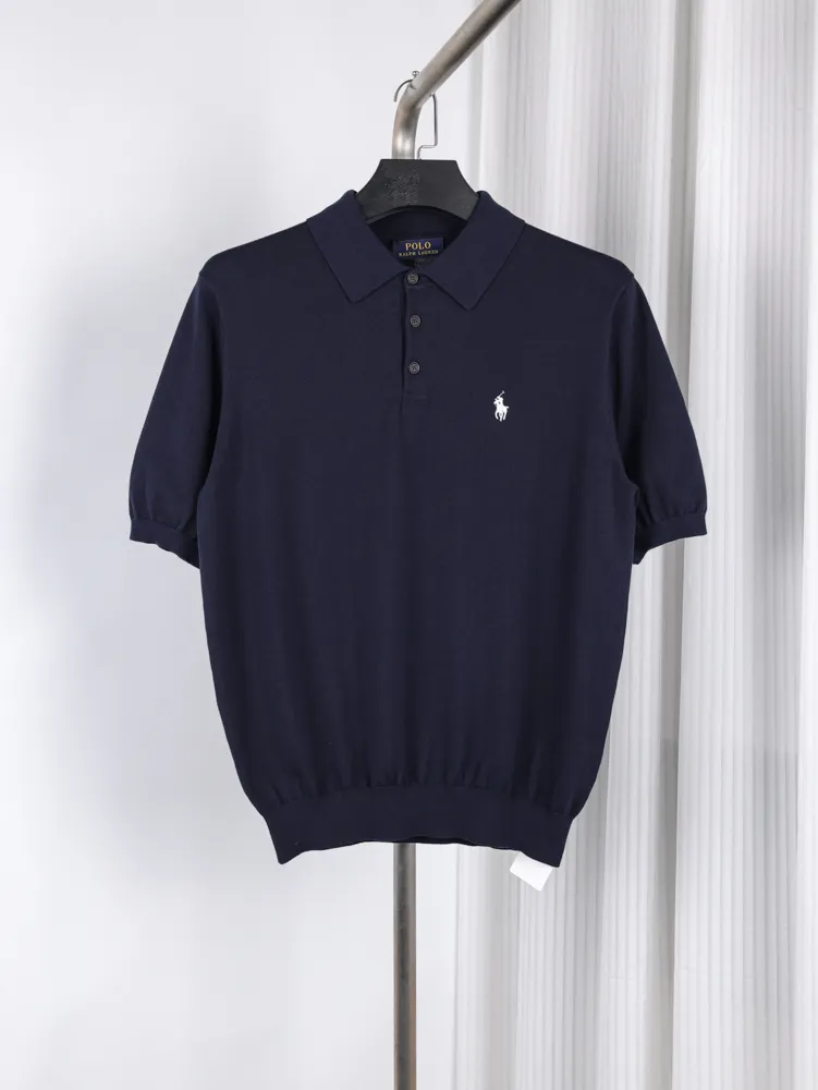 RL Two-Tone Combed Cotton Knit Polo T-Shirt