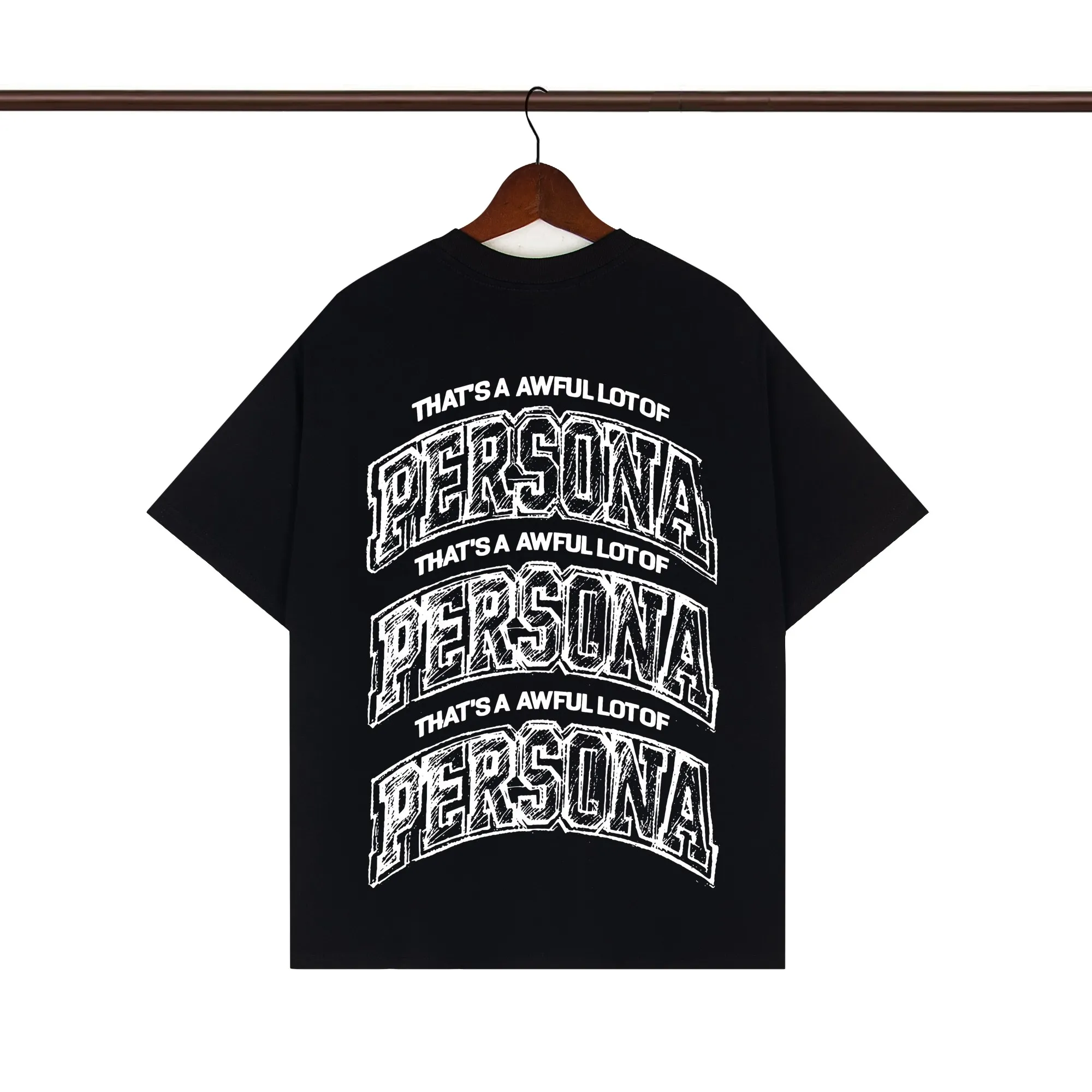 Back of That's A Awful Lot Of Cough Syrup Persona HTown To Cali Graphic T-Shirt color black