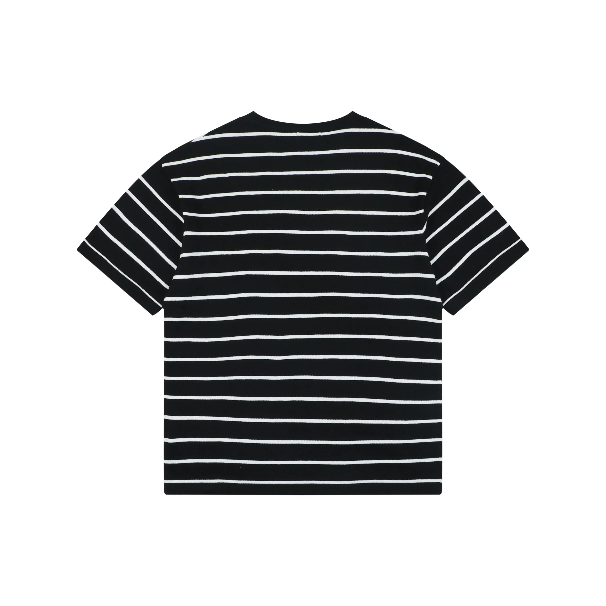 Back of RL Pony Logo Striped Jacquard T-Shirt Color Black