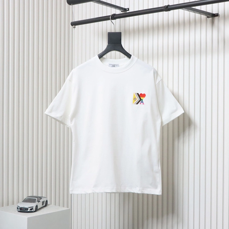 AMI Rainbow Series Embroidered T-Shirt
