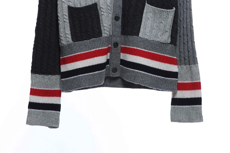 Rough Cross Flower V-Neck Cardigan