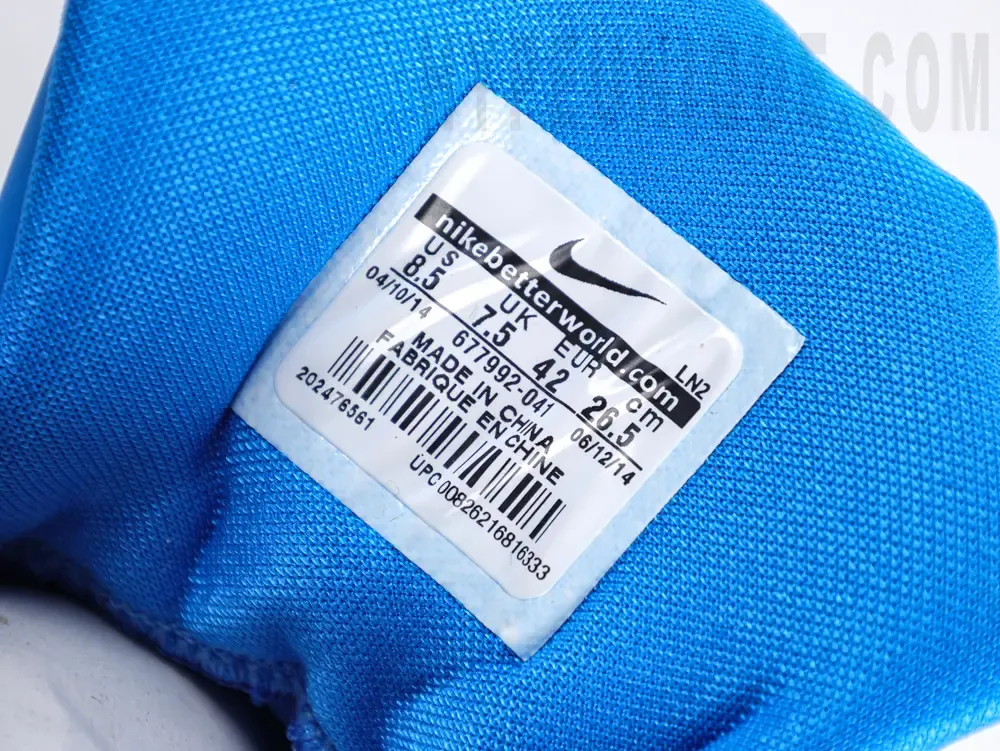 the size label