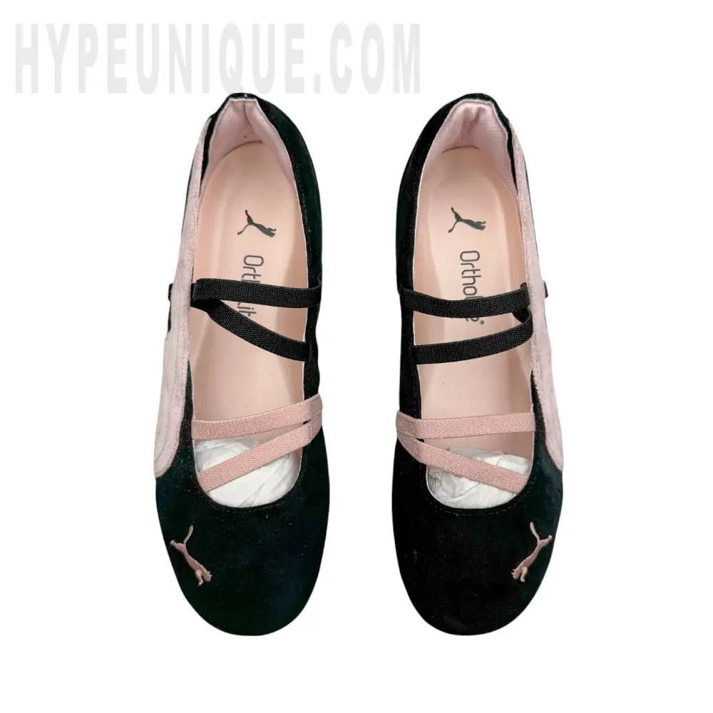 A pair of the black shoes
