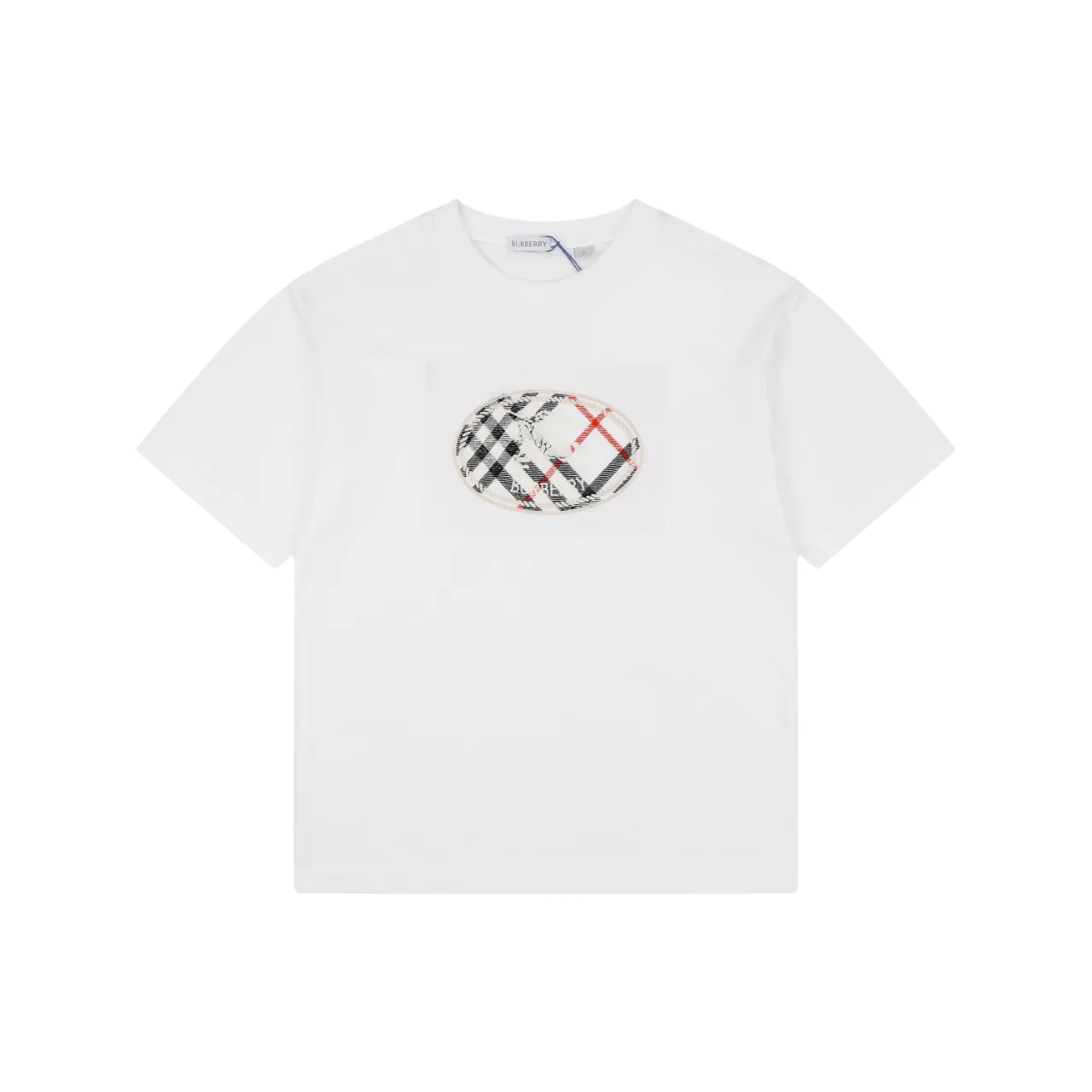 Equestrian Horse Embroidered Check Logo T-Shirt Color White