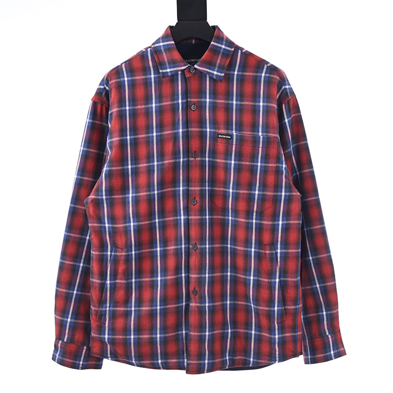 Plaid Double-Layer Double-Sided Shirt Jacket