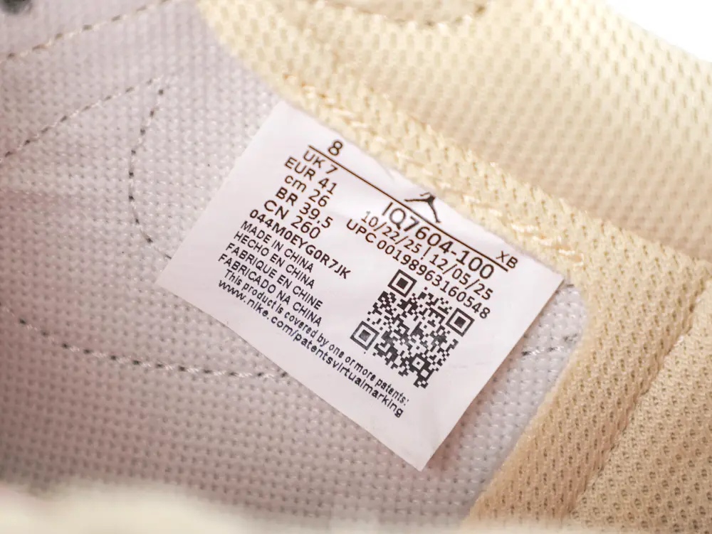 the size label