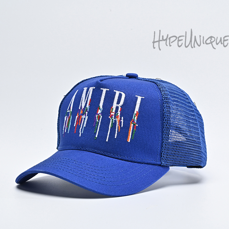 AMIRI Embroidered Paint Drip Core Logo Cap Blue