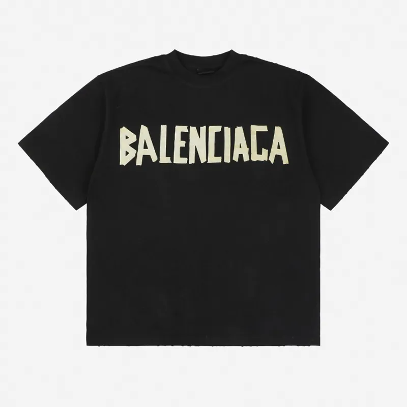 Balenciaga Yellow Tape Type T-Shirt Reps