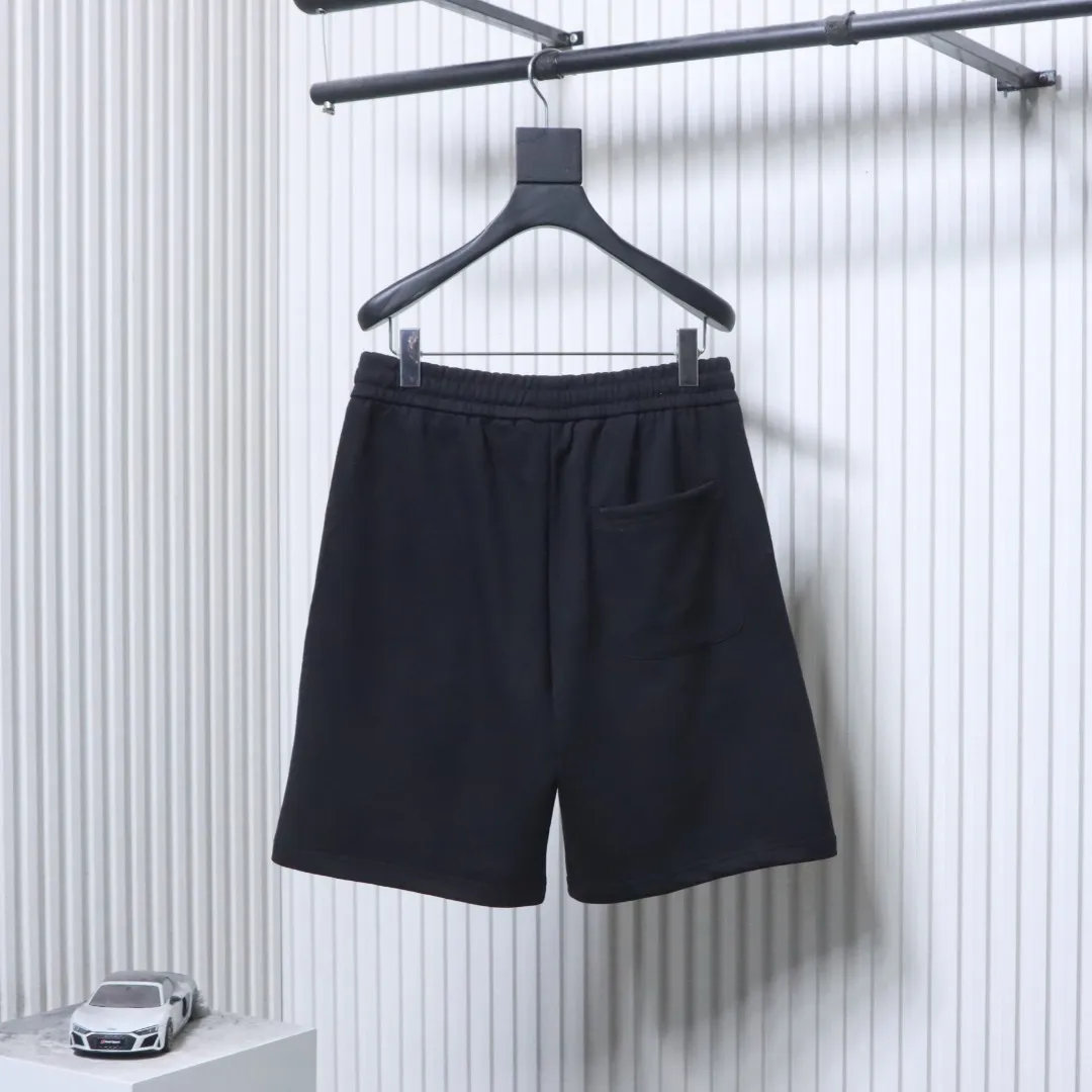 Back Equestrian Embroidered Heavyweight Cotton Shorts