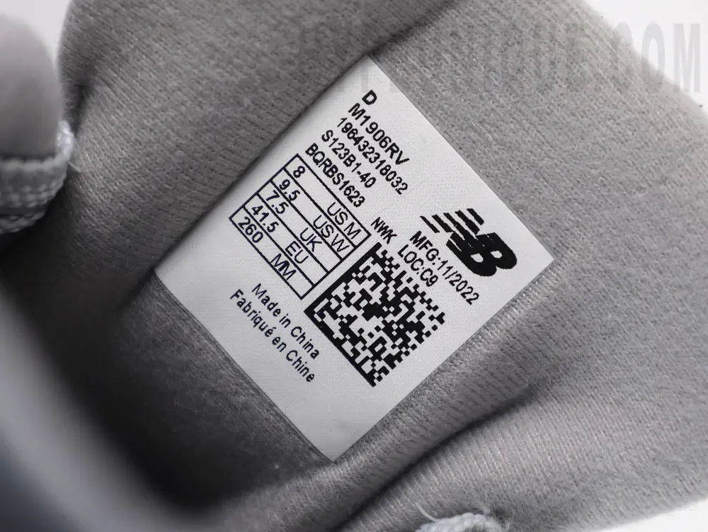 the shoe label