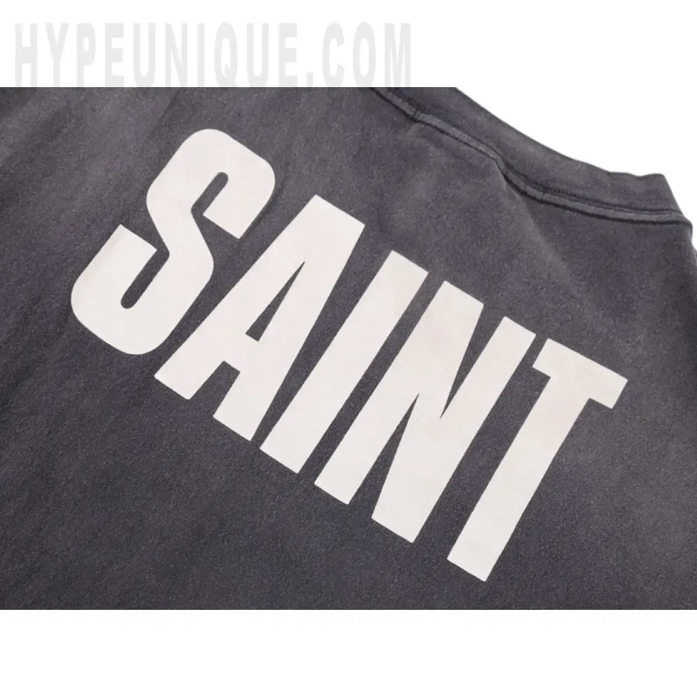 Printed graphic on the back of the garment