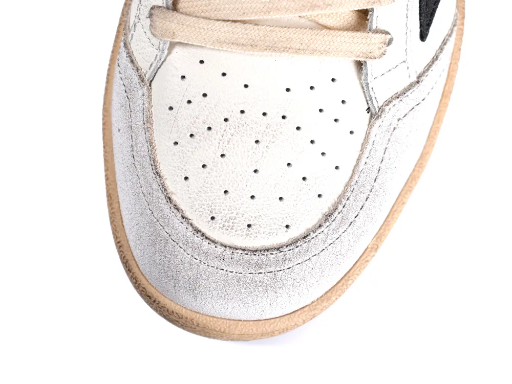 Ball Star Sneakers White Black Top View