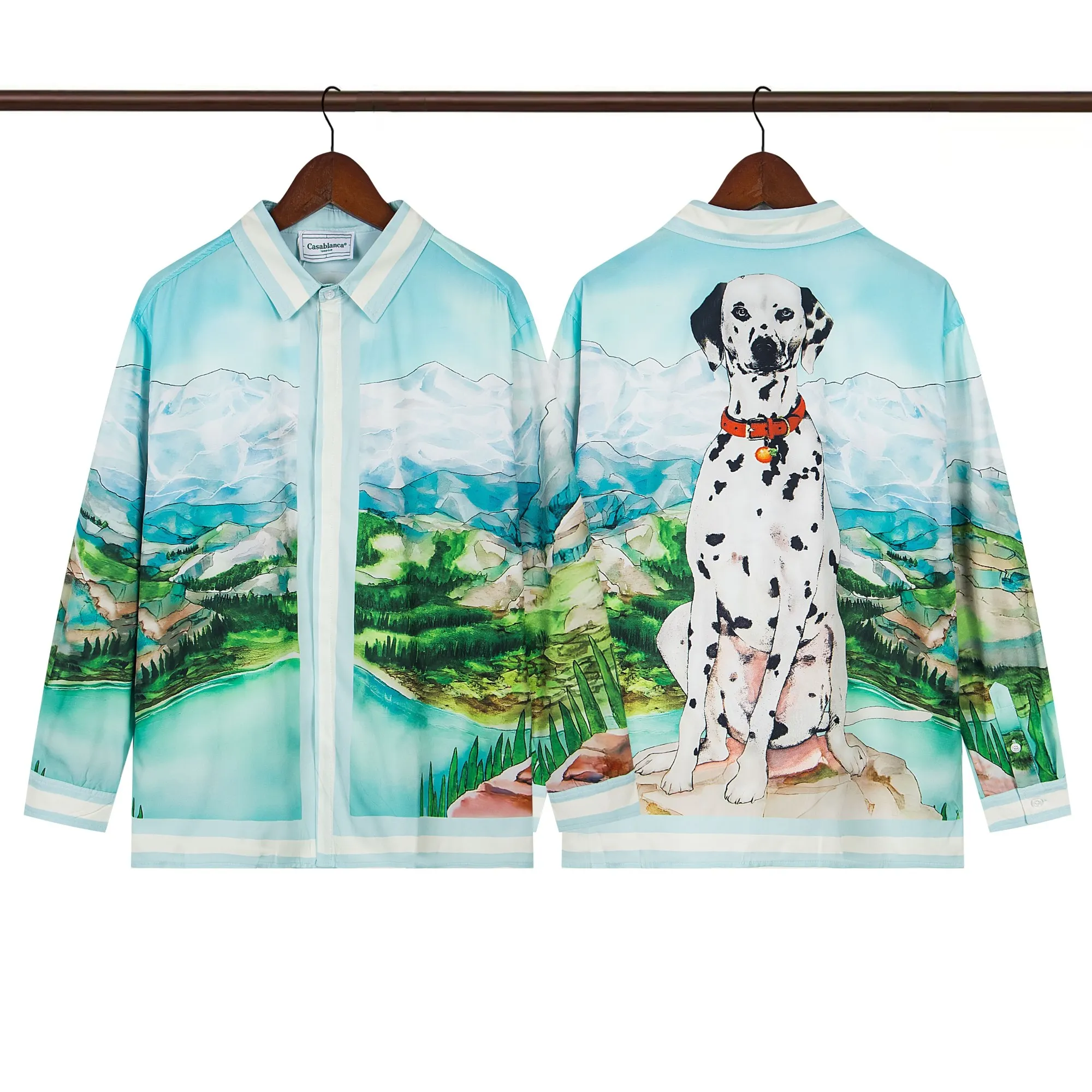 C-Blanca ‘Dalmatian’ Mountain Scenic Silk Shirt