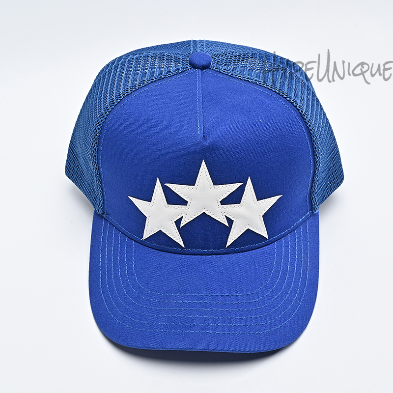 AMIRI Three Star Trucker Snapback Cap Blue:White