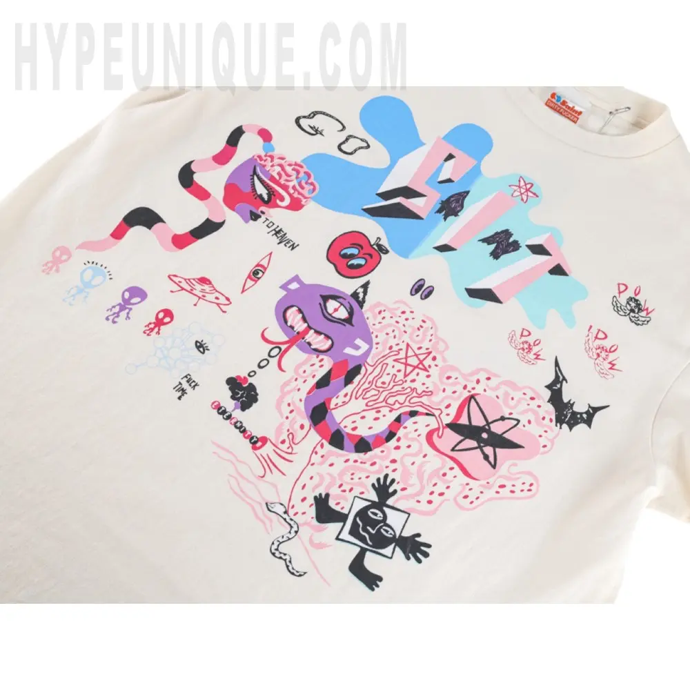 Printed graphic on the front of the garment