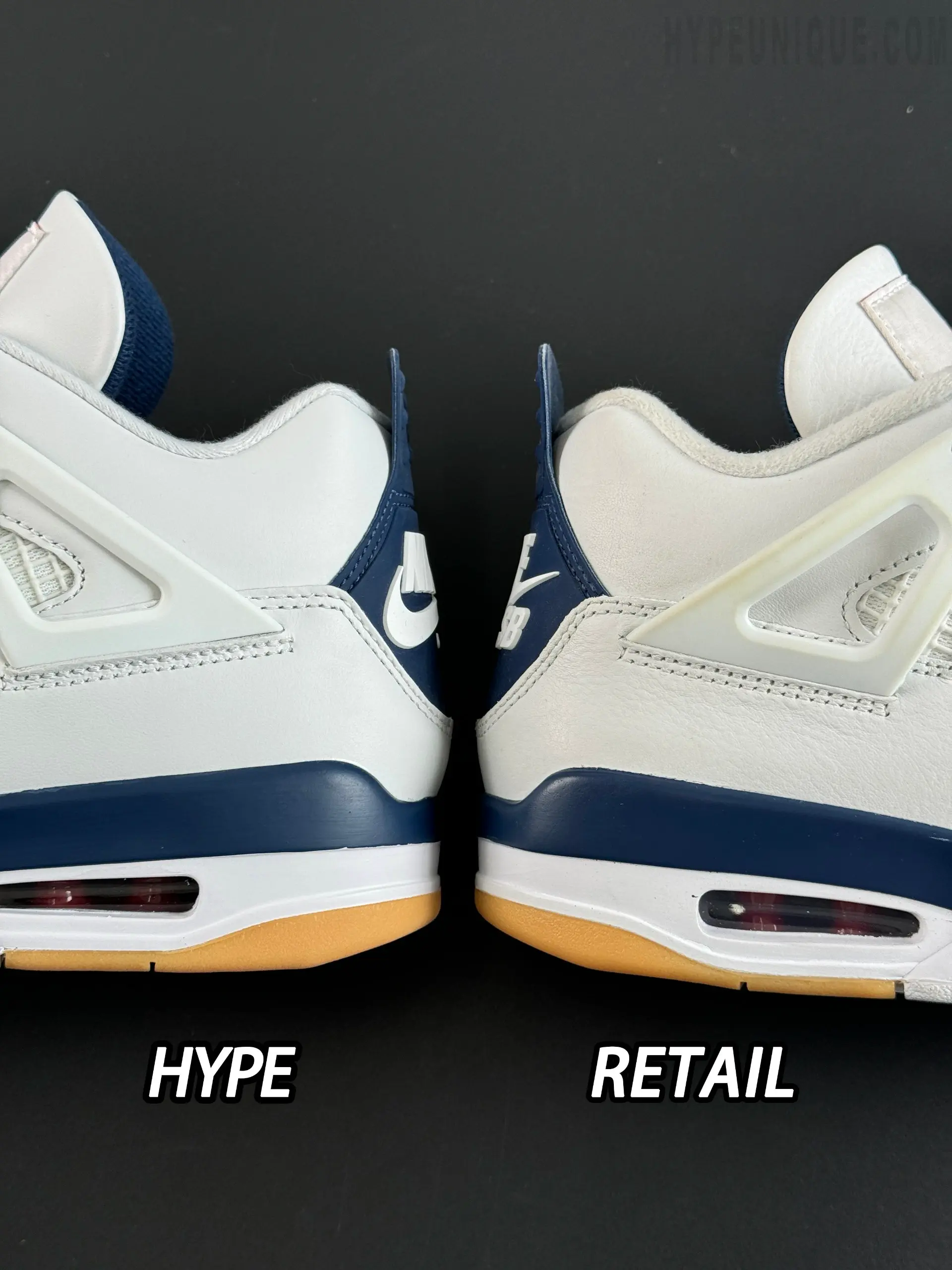Shoe back comparison