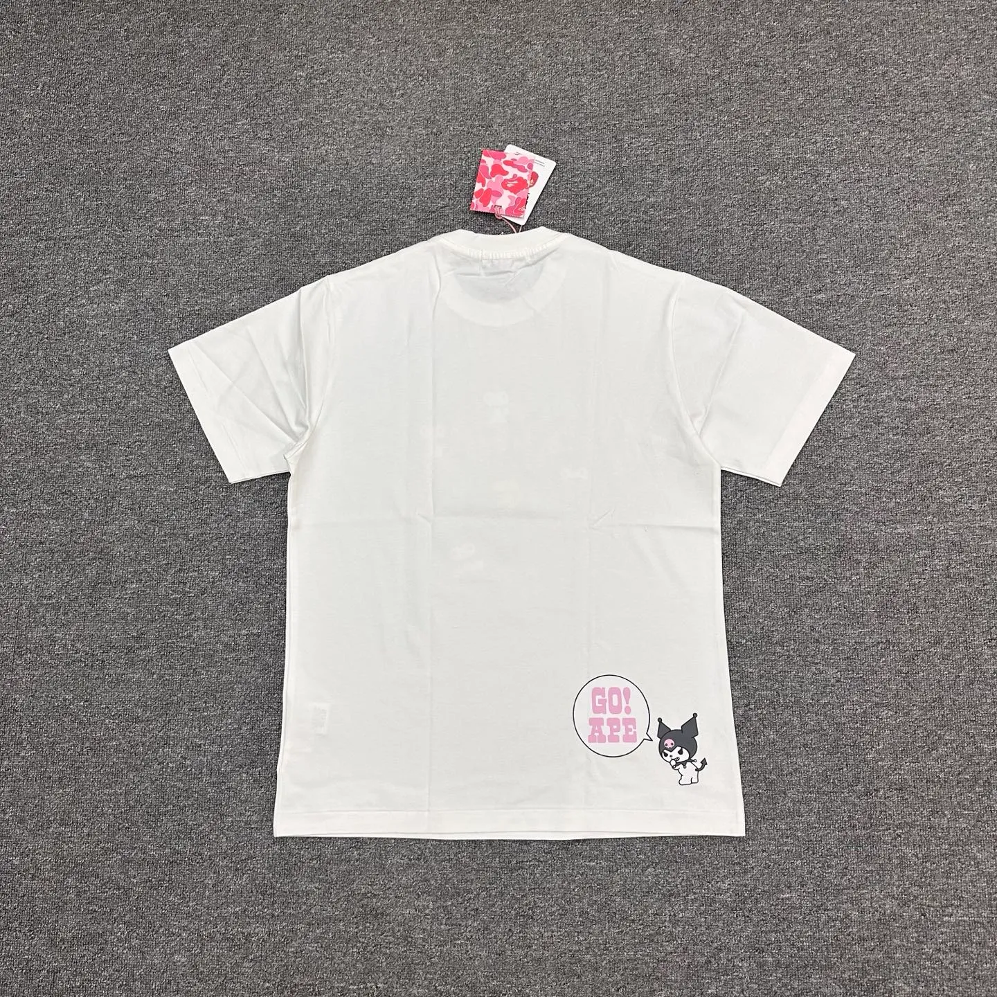 Back BAPE x Sanrio Kuromi Ape Head Graphic Cotton T-Shirt