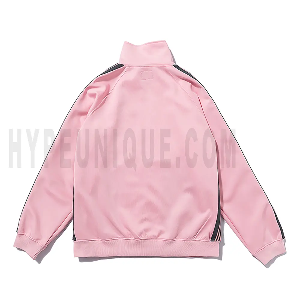 The back of the pink jacket