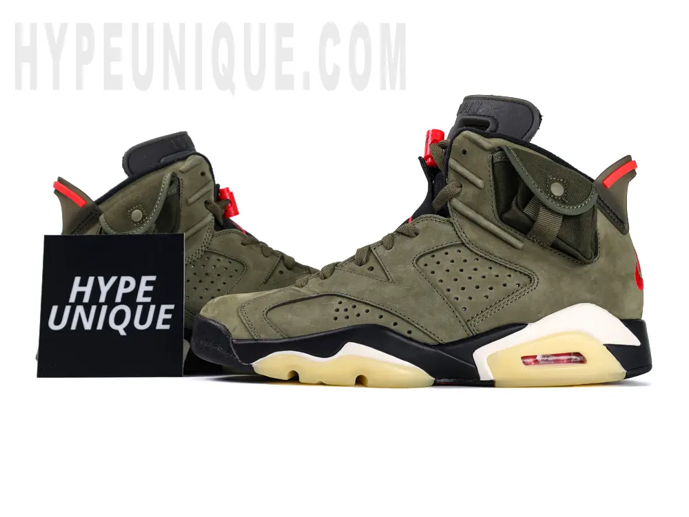 Travis Scott x Air Jordan 6 Retro ‘Olive’ Reps