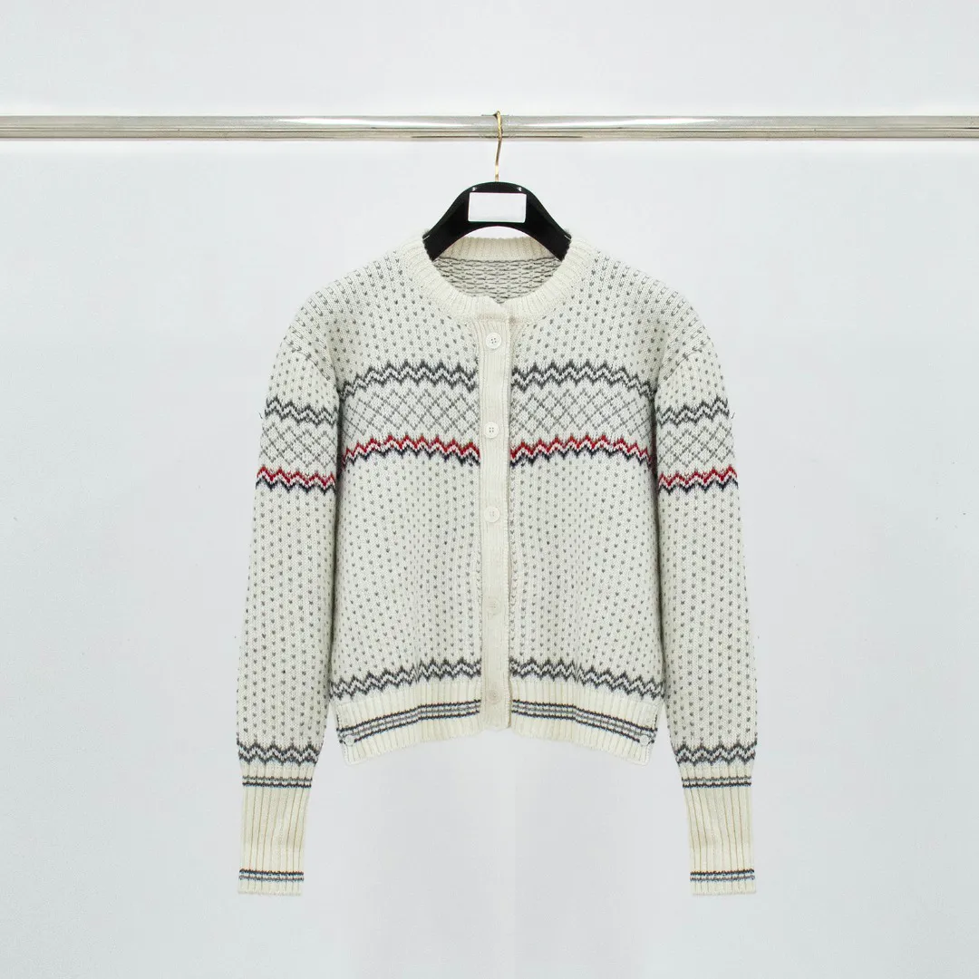 TB Fair Isle Jacquard Wool Cardigan