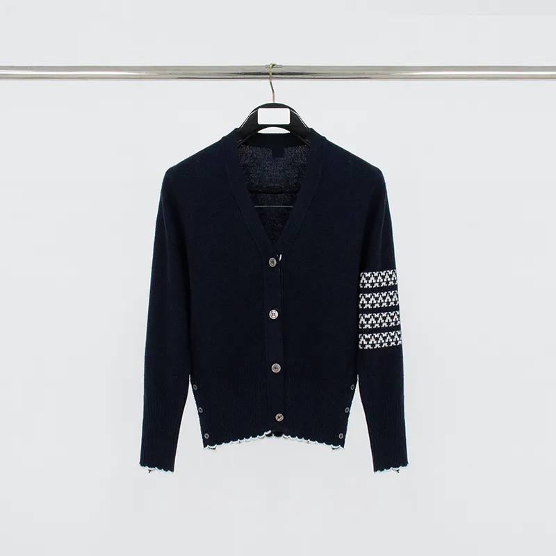 TB Snowflake Dachshund Jacquard Wool Cardigan
