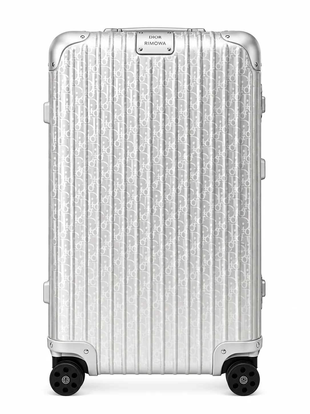 D x R Silver Oblique Aluminum 31-Inch Rolling Suitcase